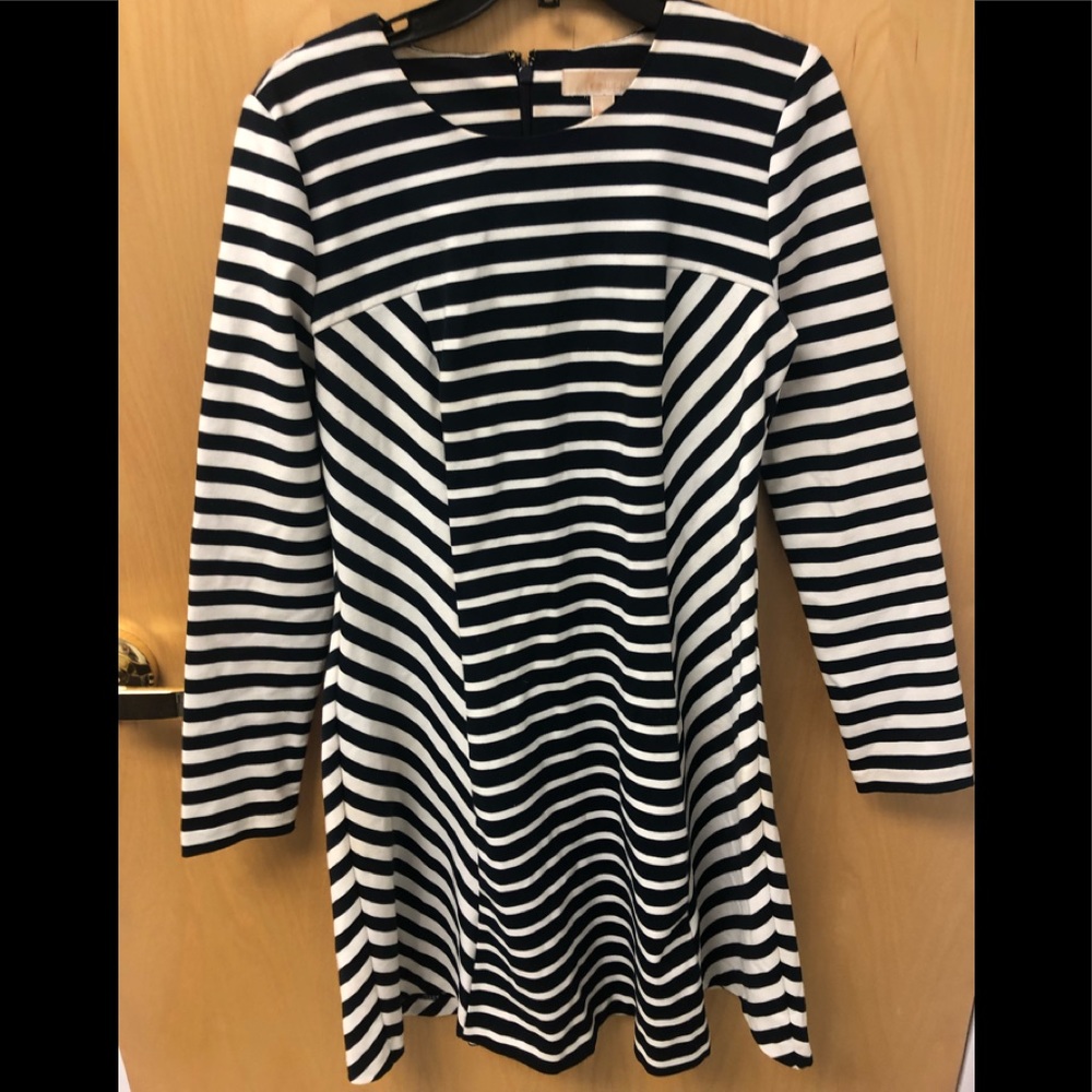 Michael Kors navy blue striped dress Size 10